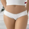 thumbnail image 2 of KHONTS Women's Underwear Panties Cheeky Bikini Underpanties Lace Stretch Hipster Briefs White XL, 2 of 3