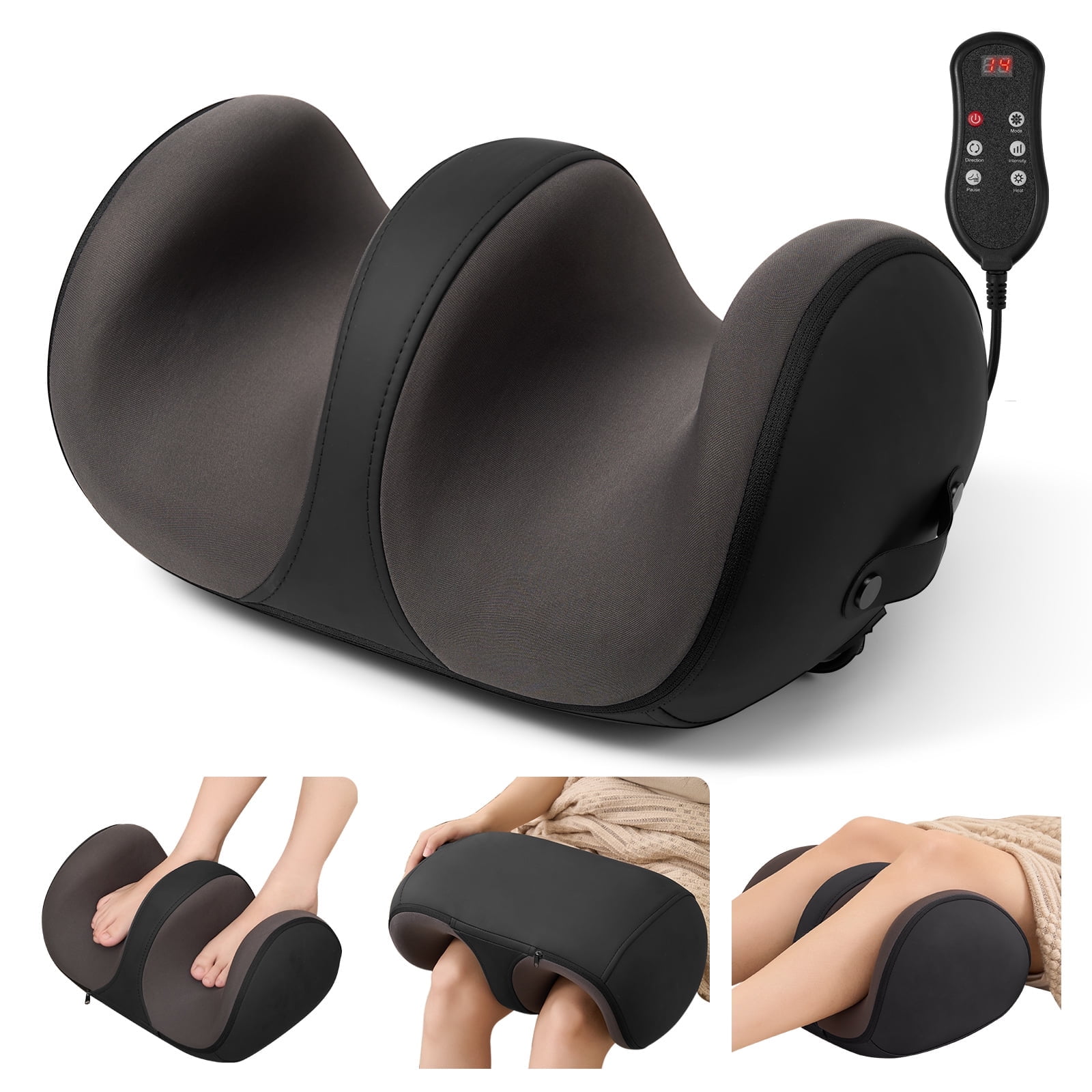 Naipo Electric Shiatsu Foot Massager Calf with Heat, Deep Kneading & Rolling Ankle Massage - Relaxing Muscle Relax, Ideal Gift for Men & Women, Leg Massager