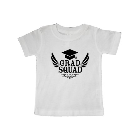 

Inktastic Grad Squad with Graduation Cap and Wings Gift Baby Boy or Baby Girl T-Shirt