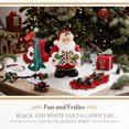 thumbnail image 2 of Spode Christmas Tree Black & White Santa Candy Jar - 8-Inch Ceramic Candy Storage Jar with Lid - Decorative Christmas Cookie Container for Holiday Kitchen Counter Displays, Treats, and Gifts, 2 of 7