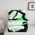thumbnail image 5 of Homewish Spiral Swirl Full Size Comforter Sets,Abstract Geometric Bedding Comforter Set,Green Black,Reversible,3-Piece,1 Comforter and 2 Pillowcases, 5 of 7