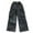 Black, variant on KAUOD Cargo Pants for Teen Girls Baggy Jeans Wide Leg Denim Pants Y2K Hip Hop Streetwear High Elastic Waisted Hiking Pants
