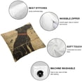 thumbnail image 4 of Nawypu Art Cute Animal Pet Dog Shadow Pattern Throw Pillow Covers Retro Wooden Background with Inspirational Quote Cushion Cover Home Decor (Vintage Pet Dog), 4 of 6