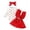 Red, variant on Infant Girls Clothes Fall Outfits Long Sleeve Heart Prints Ribbed Romper Bodysuit Ruffles Bowknot Suspender Skirt 2 Piece School Outfit Set Size 6-12 Months