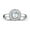 Aquamarine, variant on Rings for Women 14K White Gold Halo Ring with Round 4MM Gemstone & Diamonds October Pink Ice Jewelry Size 5