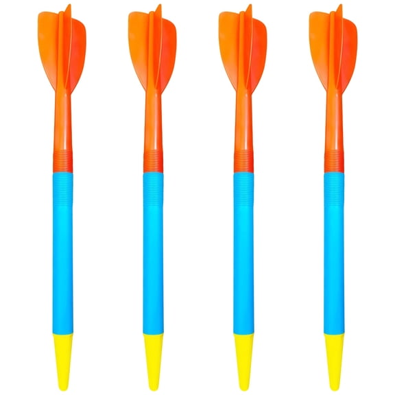 4-Pack Soft Plastic Javelins, Safe and Lightweight Track & Field Throwing Equipment, Ideal Sport Toys for Age 8-12, Indoor and Outdoor Fun, Includes Detachable Javelins for Easy Transport