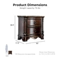 thumbnail image 6 of Furniture of America Jordan Wood and Marble Top Nightstand in Brown Cherry, 6 of 6