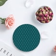 thumbnail image 4 of FMSHPON Green Waves Texture Set of 4 Round Coaster for Drinks, Absorbent Ceramic Stone Coasters Cup Mat with Cork Base for Home Kitchen Room Coffee Table Bar Decor, 4 of 6