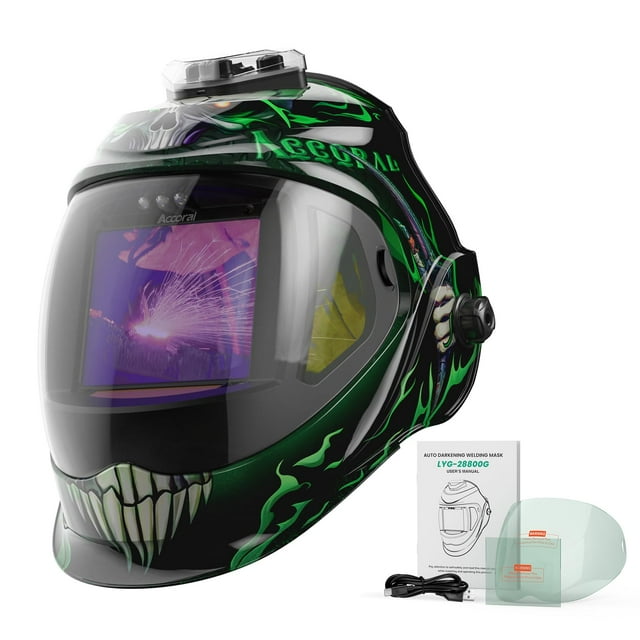 Casco de soldadura Accoral Panoramic View Auto Oscurecimiento AC-28800G-DT
