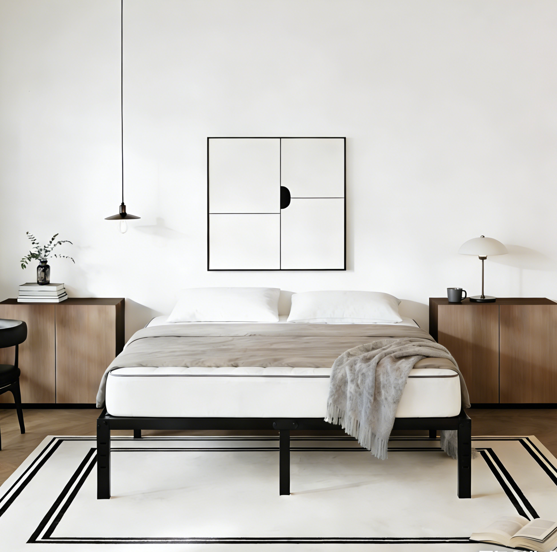 RLDVAY 14-Inch Queen Metal Platform Bed Frame, Black photo 6