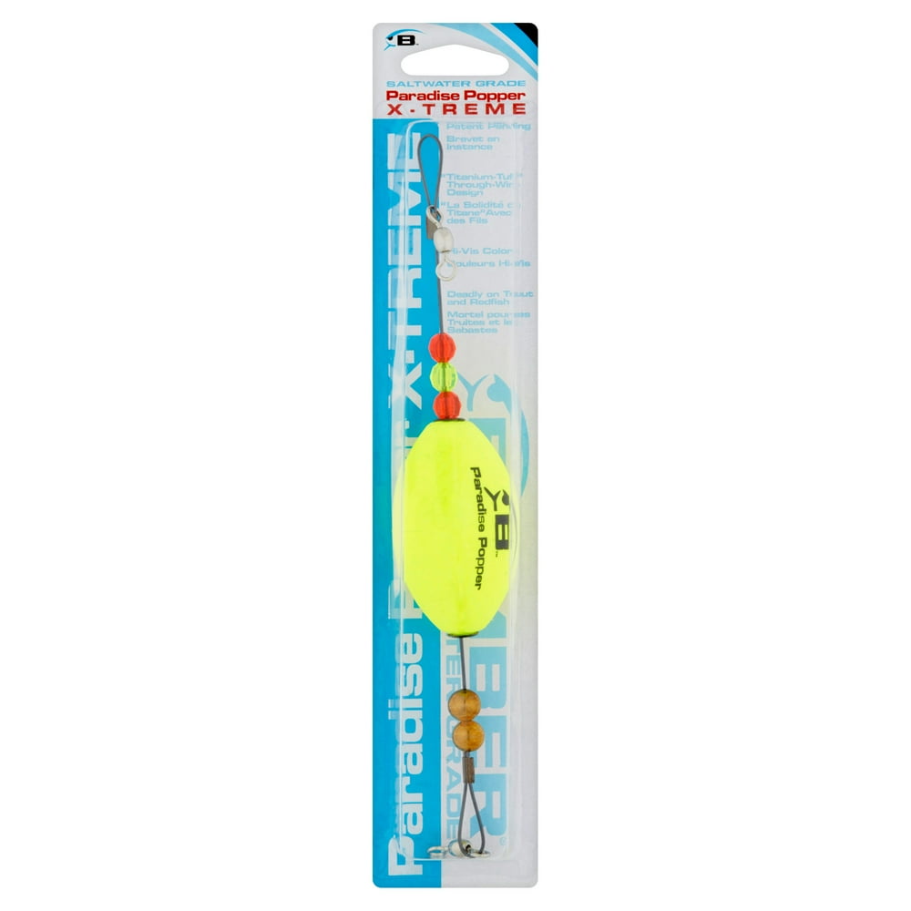 Bomber Paradise Popper XTreme Fishing Float Rig Yellow 5/8 oz