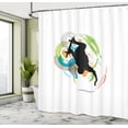 thumbnail image 5 of Ambesonne Youth Shower Curtain, Skating Teen Tumble, 69"Wx70"L, Multicolor, 5 of 5