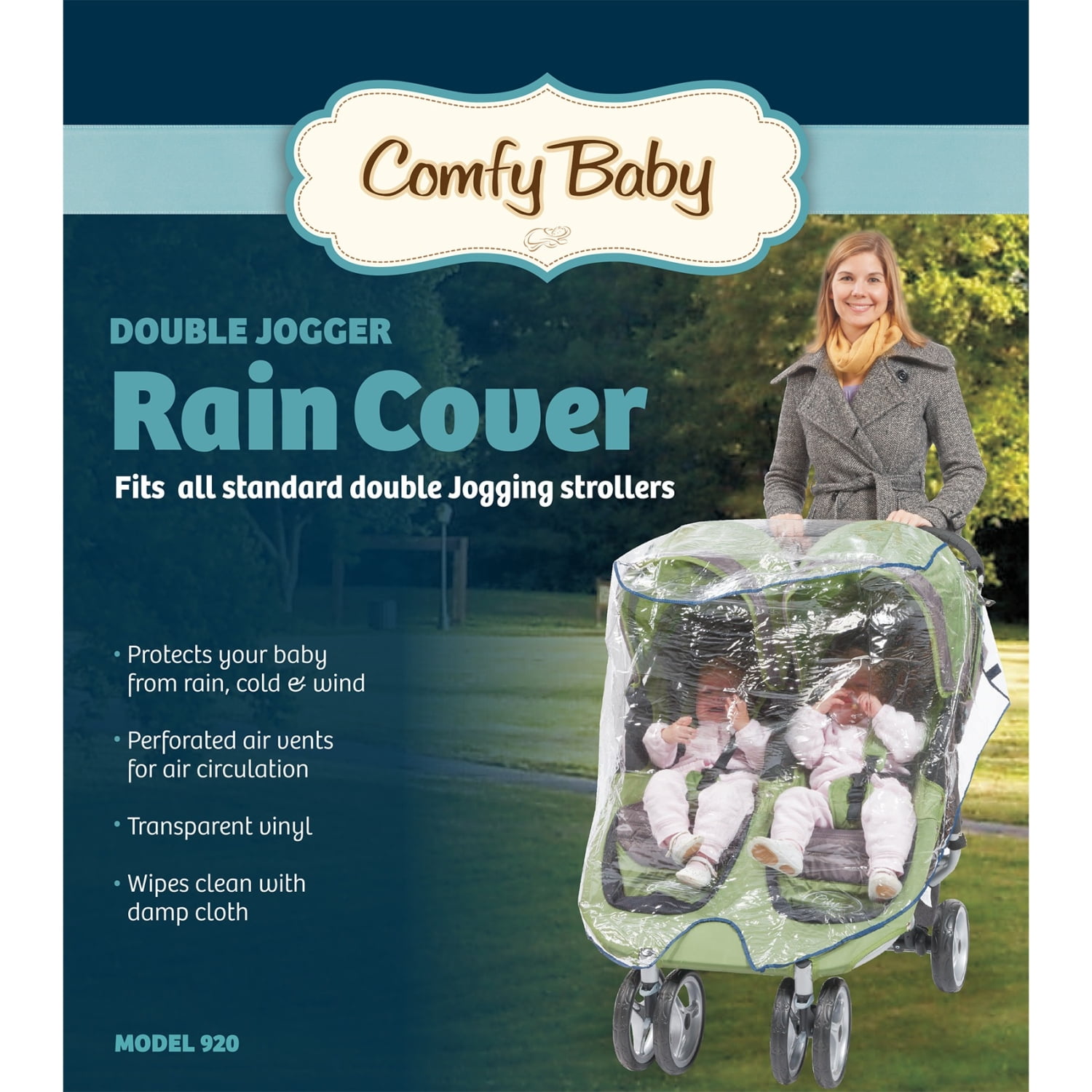double jogging stroller rain cover