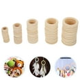 thumbnail image 3 of FRCOLOR Wooden Rings Creative DIY Wooden Rings for Curtain Use Assorted Color 60 Durable Pieces,2.76"X2.76"X0.39", 3 of 5