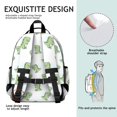 thumbnail image 5 of LightGreen Cartoon Dinosaurs Pattern Cute School Backpack Bag for School with Padded Back and Adjustable Shoulder Straps 15.25"x11.5"x5.25", 5 of 5