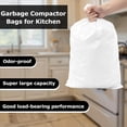 thumbnail image 4 of 60 Pack Trash Compactor Bags Heavy Duty Compactor Bag for Kitchen Leak Proof 2.6 MIL Thickened Garbage Compactor Bags Fit for 15 inch Drawer Compactors(with Reserved Holes&Ties), 4 of 4