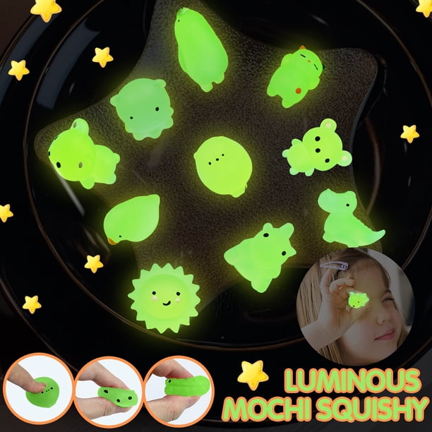 Squishy Fidget Toys Kawaii Squeeze Luminous Mini Animal Soft Cute Gift Glow in the Dark Stress Relief Party Favors for Kid heqiyong LED