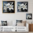 thumbnail image 4 of Designart "Charm Of Pure White And Blue Lilies I" Lilies Floater Framed Canvas Art Print, 4 of 5