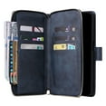 thumbnail image 4 of Dteck Wallet Case for Galaxy A54 5G,Samsung A54 5G Case,Zipper Wallet Pocket PU Leather Handbag Card Holder Slots Wrist Strap Flip Protective Phone Cover,blue, 4 of 6