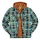 thumbnail image 1 of Chaqueta Sherpa para hombre, sudadera con capucha de forro polar grueso a cuadros, informal, con cremallera, cálida, para otoño e invierno, camisas de corte relajado, 1 of 5
