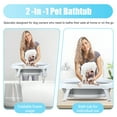thumbnail image 3 of TidBay 2 in 1 Dog Bathtub Dog Washing Station, Foldable Pet Bath Tub for Bathing and Grooming, Collapsible Portable Shower Bathtub for Small Dogs Cats Pet, Indoor and Outdoor, 3 of 10