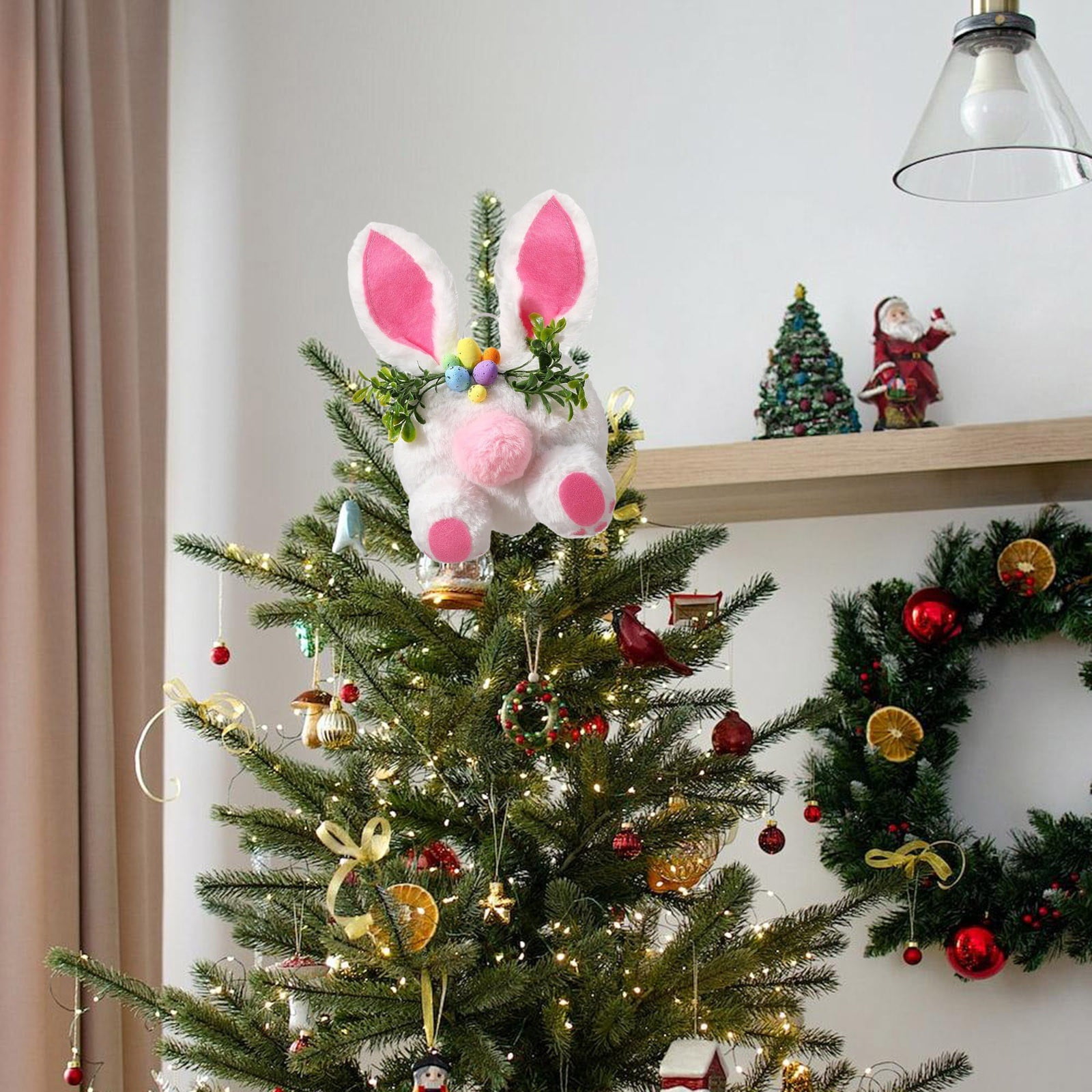 Easter Bunny Plush Toy with Motion - Soft Interactive Battery Powered Rabbit for Kids, Spring Home Decor, Shelf & Nursery Companion（No Battery Included）