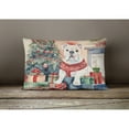thumbnail image 3 of Carolines Treasures DAC1301PW1216 16 x 12 in. Unisex White English Bulldog Christmas Fabric Decorative Pillow, 3 of 4