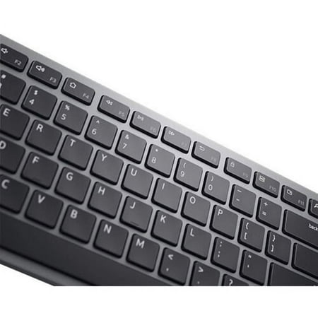 Dell - KM7321W Ergonomic Full-size Premier Multi-Device Wireless Keyboard and Mouse - Titan Gray