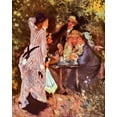 thumbnail image 2 of Renoir, Pierre-Auguste 12x14 Gold Ornate Wood Framed with Double Matting Museum Art Print Titled - In the garden - Under the arbor, 2 of 4