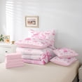 thumbnail image 6 of Castle Fairy Cartoon Bow Letter Monogrammed P Bedding Comforter Set,Cute King Bedding Sets, 6 of 8