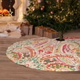 thumbnail image 2 of Cauagu 30" Christmas Tree Skirt Indian Paisley 1 Pattern Christmas Tree Decorations Tree Mat for Xmas Decorations Occasion Holiday Home Decor -30", 2 of 7