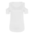 thumbnail image 4 of SNKSDGM Plus Size Tops for Women Tunic Women's Cold Shoulder T Shirts V Neck Short Sleeve Tunics Casual Loose fit Summer Tops 2025 Trendy Blouse off The Shoulder Tops for Women Loose Fit, 4 of 5