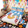 thumbnail image 2 of Erosebridal Waffle Drip Letter O Queen Sheet Sets, Cute Baseball Sport Bed Set for Girls and Boys, 4-Piece, 1 Flat Sheet, 1 Fitted Sheet and 2 Pillowcases, 2 of 6