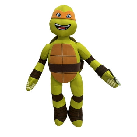 Teenage Mutant Ninja Turtles 17" Michelangelo Plush Doll Toy, TMNT Orange Ninja