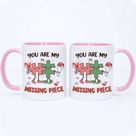 

Familyloveshop LLC You Are My Missing Piece Valentine Mug Funny valentine mug Puzzle Piece Mug Valentine Gift For Her Him Valentine Couple Mug