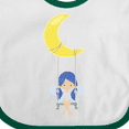thumbnail image 4 of Inktastic Cute Fairy, Fairy On The Moon, Fairy On A Swing Girls Baby Bib, 4 of 4
