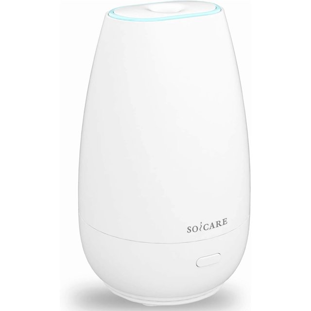 SOICARE Car Diffuser, USB Plug-in Handy Small Car Essential Oil Diffuser, Cute Portable Diffusers for Essential Oils Mini Ultrasonic Humidifier with Built-in USB Cord for Small Space - White