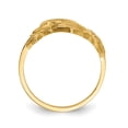 thumbnail image 2 of 14K Yellow Gold Ring Band Themed Open Back Diamond-cut, Size 8, 2 of 5