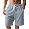 thumbnail image 2 of EOYWHK Golf Shorts with Pockets Elastic Waist Drawstring Mens Golf Shorts Soft Lightweight Breathable for Hiking Camping Travel Casual Wear Gray, Size M, 2 of 7