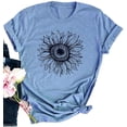 thumbnail image 2 of Borke Women's Sunflower T Shirt Summer Short Sleeve Cute Graphic Loose Tees Tops, 2 of 7