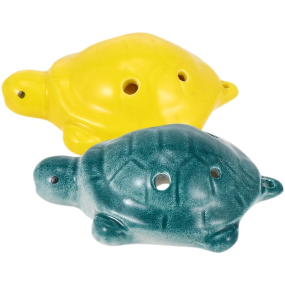 FRCOLOR 2pcs Turtle Shaped Musical Ocarina Children Beginner Practicing 6 Hole Ocarina