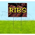 thumbnail image 1 of Ribs (18" x 24") Yard Sign, Includes Metal Step Stake, 1 of 6