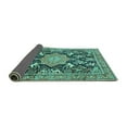 thumbnail image 2 of Ahgly Company Indoor Square Persian Turquoise Blue Traditional Area Rugs, 4' Square, 2 of 4