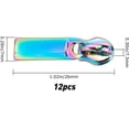 thumbnail image 2 of 1 Box 12Pcs Rainbow Zipper Pull Colorful Zippers Heads Alloy Replacement Rectangle Long Sliders Repair Kit Nylon Non Lock Electroplated for Purse Bags Clothes Luggage DIY Crafts Supplies, 2 of 9
