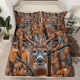 thumbnail image 2 of Feelyou Rustic Deer Animal Queen Sheet Sets, Countryside Theme Bed Set, 4-Piece, 2 of 7