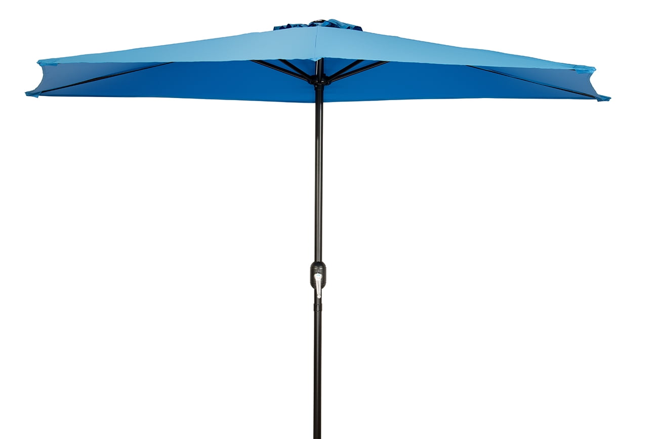 Patio Half Umbrella 9' By Trademark Innovations (Azure) Walmart
