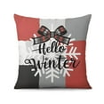 thumbnail image 2 of Funny Christmas Santa Claus Winter Snowflake Throw Pillow Case Beautiful Square Cushion Covers Set of 2 Vintage Pillow Cover for Room Home Patio Bedroom Livingroom, 2 of 7