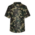 thumbnail image 3 of Men's Short Sleeve V Neck Camouflage Print Chest Pocket Carer Top XL, 3 of 3