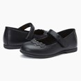 thumbnail image 2 of Weestep Toddler/ Little Kid Girl Dress Ballet Flat Mary Jane Ballerina Shoe(7 Toddler, Heart Black), 2 of 7
