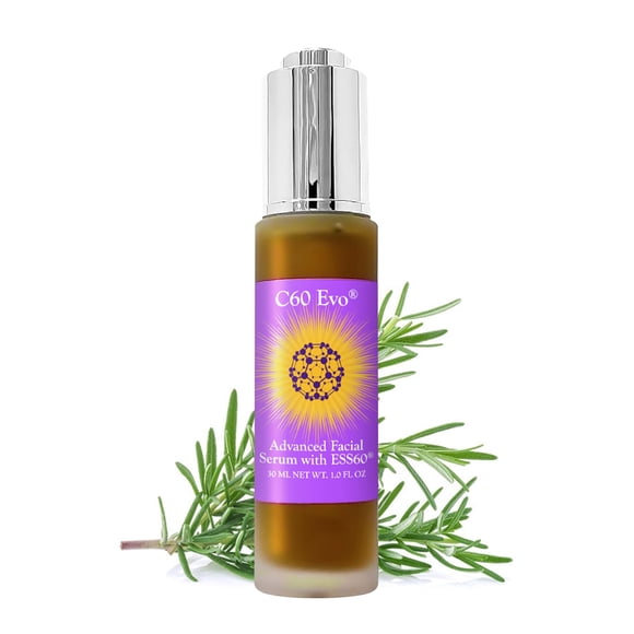 C60 EVO Suero facial avanzado Sueros naturales para el cuidado de la piel con Pure C60 ESS60 Suero profundamente nutritivo y antienvejecimiento para suero facial facial infundido con 21 ingredientes n